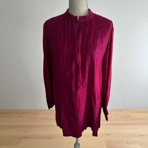 ULLA POPKEN Pink Zip Tunic Top Blouse Size 11/12